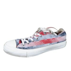 Converse Print Ox Womens Sneaker Size 7 Americana Stars Stripes Red White Blue